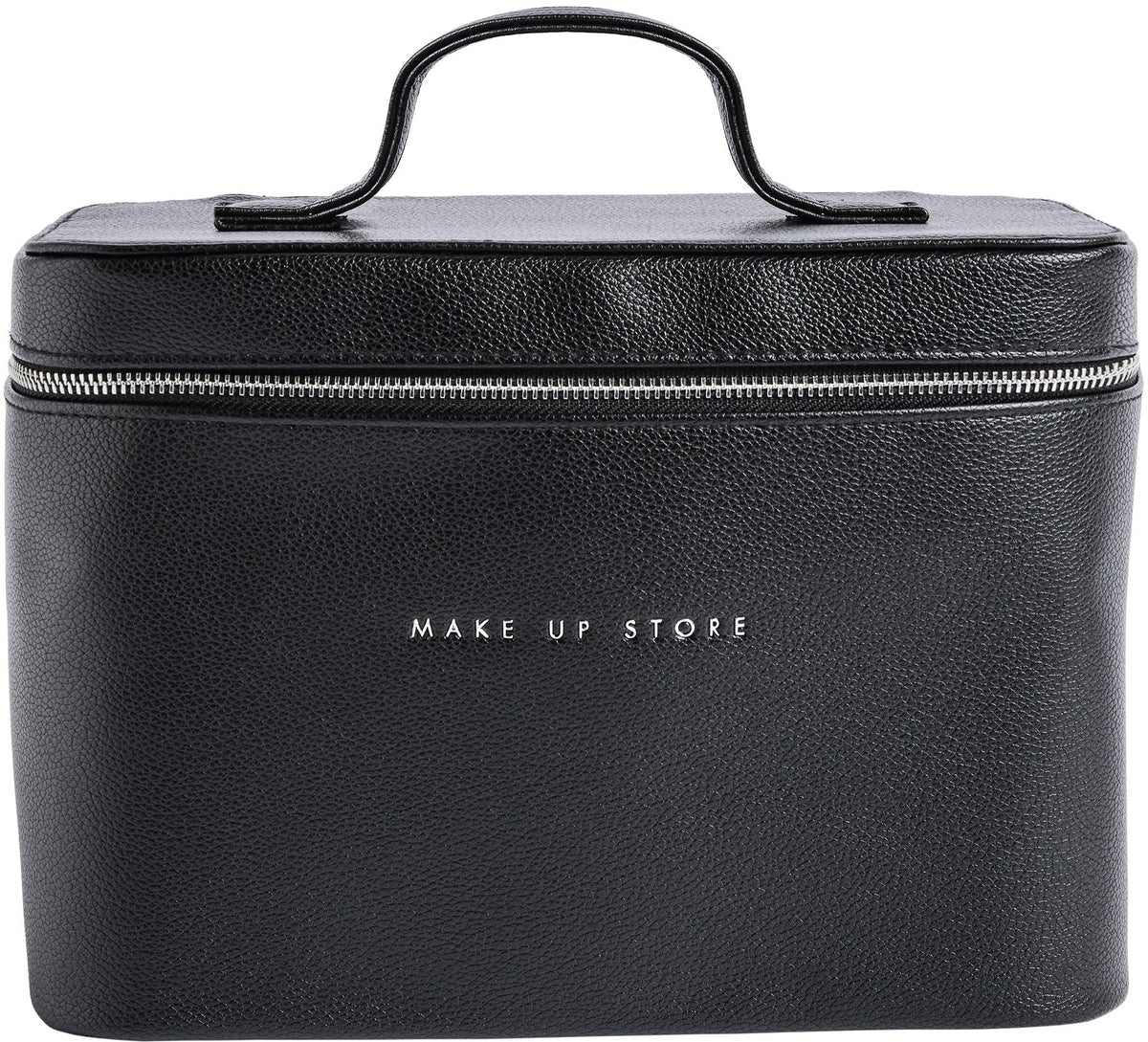 Big organizer toiletry bag - black PU Leather