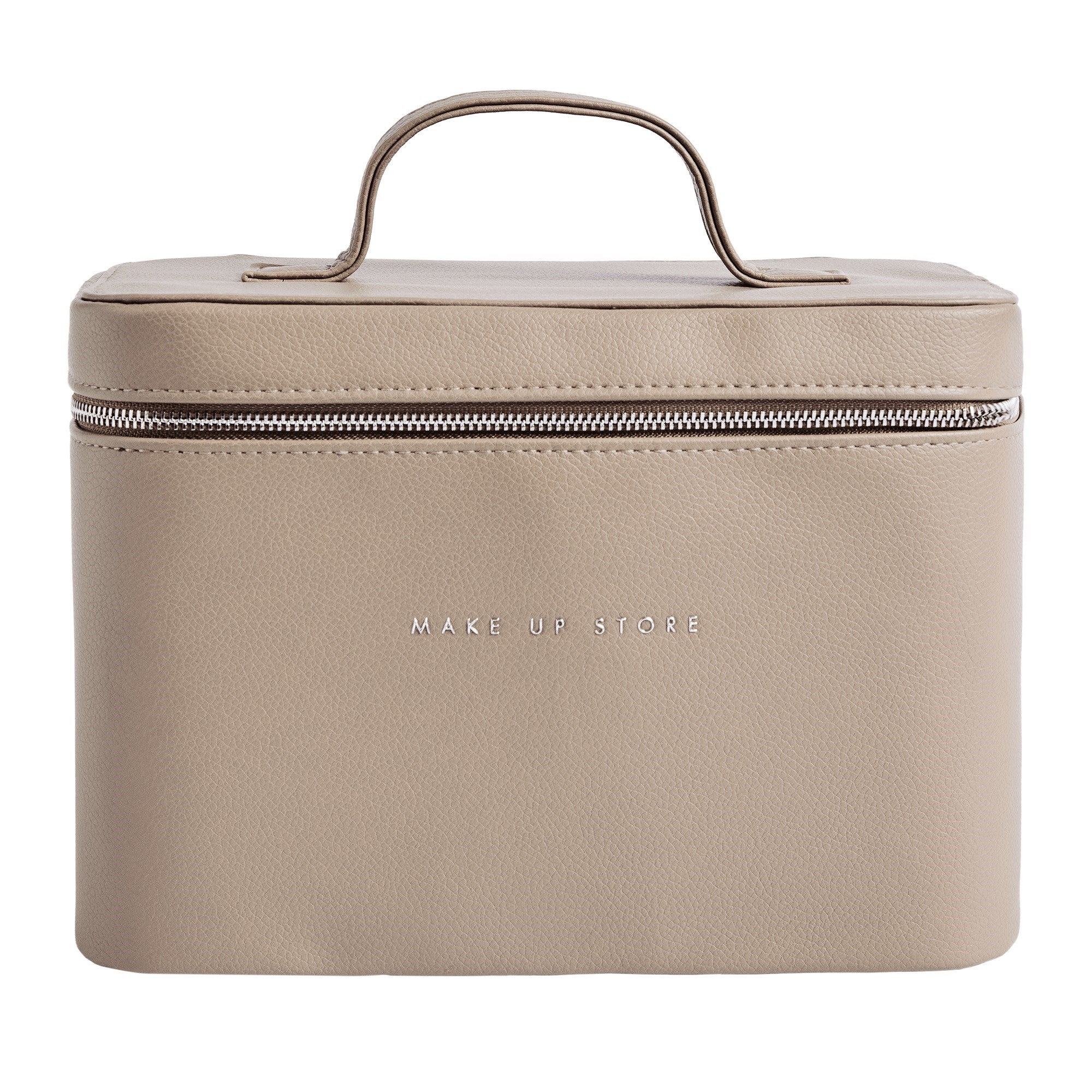 Big organizer toiletry bag - beige PU Leather