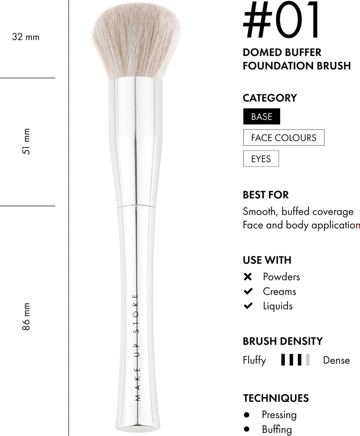 Domed Buffer Foundation Brush #01