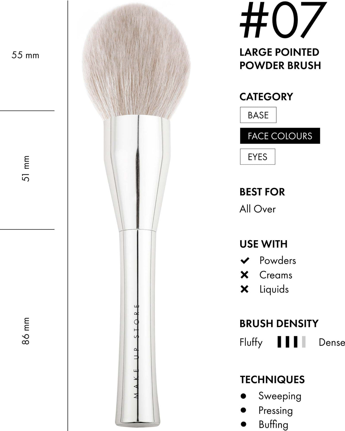 Large Pointed Powder Brush #07