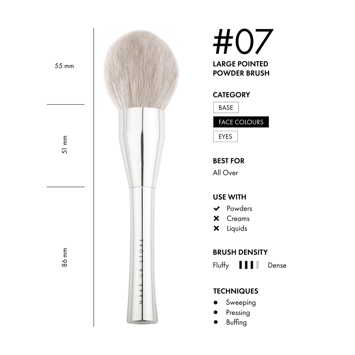 Large Pointed Powder Brush #07